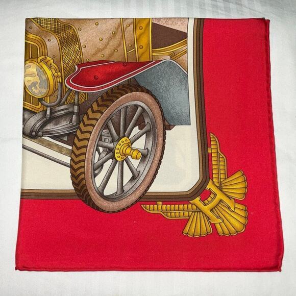 Hermes Rare Vintage 90cm Silk Scarf Automobile Hermès by Joachim Metz New in Box - Picture 15 of 16